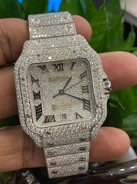 cartier diamond watch mens|moist night diamond watch cartier.